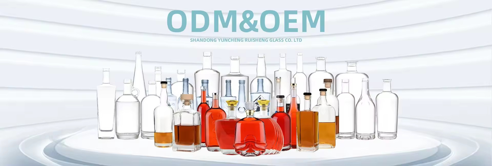 Botellas de vidrio de vodka