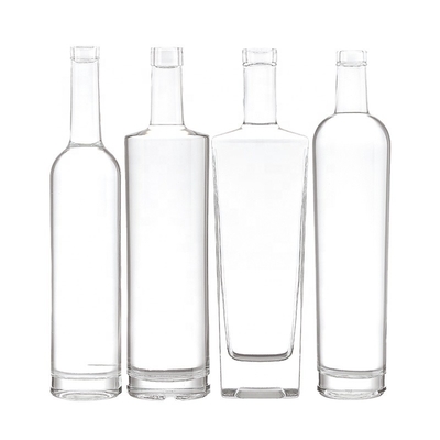 Base de material de vidrio Super Flint 700 ml de vidrio claro whisky vodka botella de vino para el alcohol