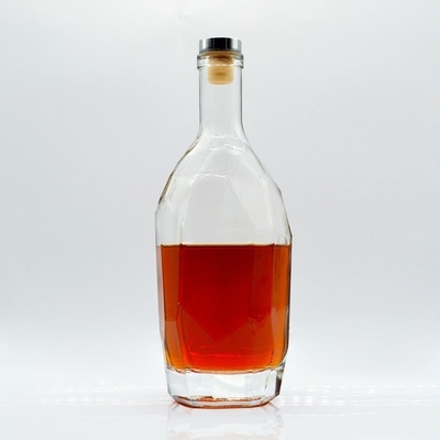 Botellas de whisky y vodka de corcho con cilindro de piedra extra botella de vidrio de 750 ml