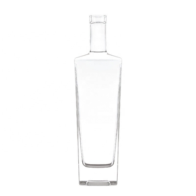 Botellas de vidrio de 375 ml 500 ml 750 ml 1000 ml de capacidad para vodka con tapa superior de corcho de tornillo GPI