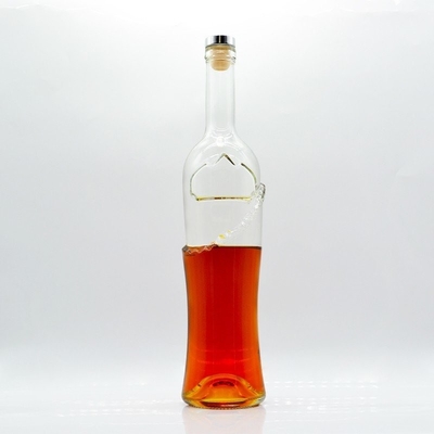 Manejo de la superficie de la decoración hecha a medida Extra Flint Botella de whisky 500ml 700ml 750ml y 1L