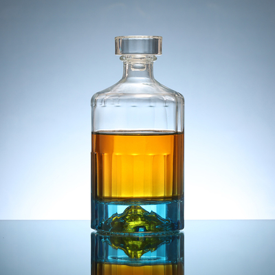 Super Flint Glass 500ml Botella para Whisky Mountain Vodka Gin Diseño y material en blanco