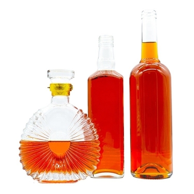 EXW Compra botella de vidrio de aceite de oliva negro con capacidad personalizada