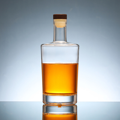 375ml 500ml 750ml 1000ml Botellas de vidrio de corcho con tapa superior de tornillo GPI con tapa superior redonda Whiskey Vodka Brandy y bebidas espirituosas