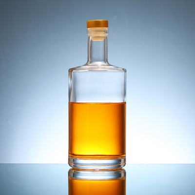 Botella de vidrio de 50 ml 100 ml 200 ml 500 ml 750 ml de lujo de Baijiu Botella de whisky de ginebra para bebida