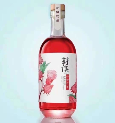 Botella de vidrio de impresión de pantalla personalizada para brandy de lujo ron whisky vodka 500 750 ml