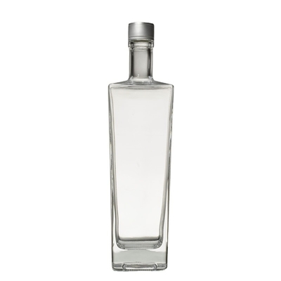 Botella de vidrio de vodka con material de cuello de piedra súper
