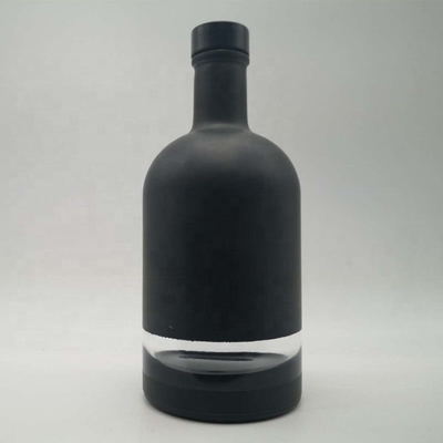 Botella de vidrio de vodka con material de cuello de piedra súper
