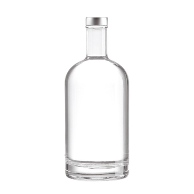 Botella redonda de corcho personalizada para tequila licor whisky 1L 750ml 700ml 500ml Capacidad de 34 oz