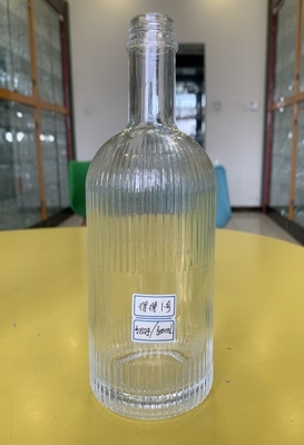 Botella redonda de corcho personalizada para tequila licor whisky 1L 750ml 700ml 500ml Capacidad de 34 oz