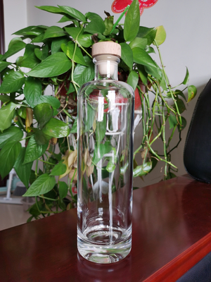 Botella redonda de corcho personalizada para tequila licor whisky 1L 750ml 700ml 500ml Capacidad de 34 oz