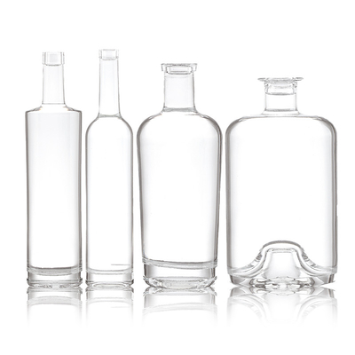 Material de base Super Flint Material de vidrio 750 ml Botella de vidrio vacía de vodka y bebidas alcohólicas
