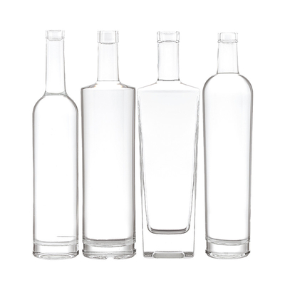 Material de base Super Flint Material de vidrio 750 ml Botella de vidrio vacía de vodka y bebidas alcohólicas