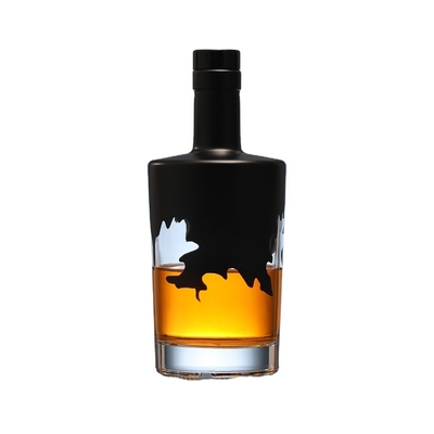 Material del collar de vidrio de Super Flint 200 ml de tequila whisky botella de vidrio Impresión de logotipo personalizado
