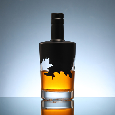Material del collar de vidrio de Super Flint 200 ml de tequila whisky botella de vidrio Impresión de logotipo personalizado