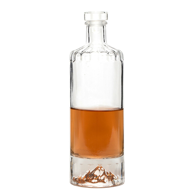 500 ml 750 ml Cuadrado congelado vacío Bebida alcohólica personalizada Tequila Whiskey Gin Botellas de vidrio decorativas