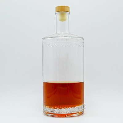 500 ml 750 ml Cuadrado congelado vacío Bebida alcohólica personalizada Tequila Whiskey Gin Botellas de vidrio decorativas