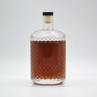 500 ml 750 ml Cuadrado congelado vacío Bebida alcohólica personalizada Tequila Whiskey Gin Botellas de vidrio decorativas