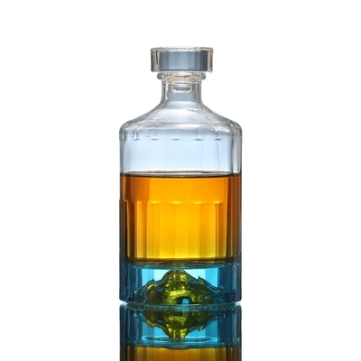 Botellas de vidrio de vino de lujo de 500 ml con tapa de corcho