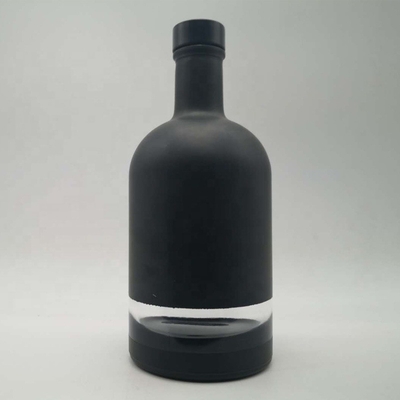 Super Flint Glass 500ml 700ml 750ml Ron Vodka Whisky Liquor Botella de ginebra con corcho de vidrio
