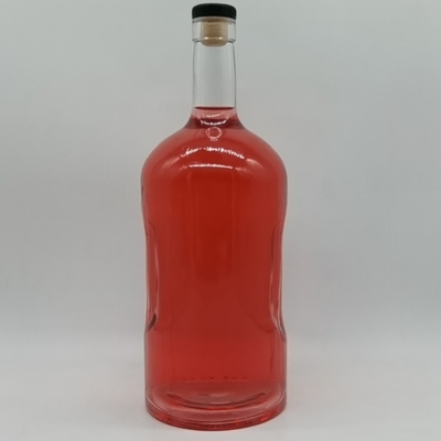 Botella vacía de vidrio de sílex personalizada para whisky de 1750 ml en California