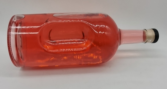 Botella vacía de vidrio de sílex personalizada para whisky de 1750 ml en California