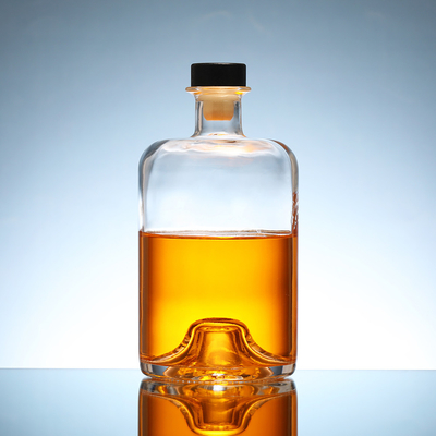 375 ml 500 ml 750 ml de vodka whisky botella de licor con corcho hecha de material muy blanco