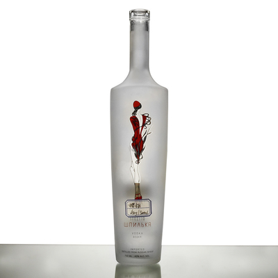 Botella de whisky y vodka de 750 ml de vidrio con glaseado de vino de 700 ml y 500 ml para bebidas