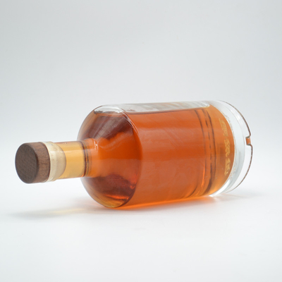 Super redondo a medida Super Flint tapón de corcho vacío 750 ml botella de vodka de vidrio de licor