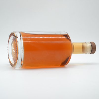 Super redondo a medida Super Flint tapón de corcho vacío 750 ml botella de vodka de vidrio de licor