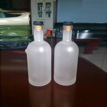 Super redondo a medida Super Flint tapón de corcho vacío 750 ml botella de vodka de vidrio de licor