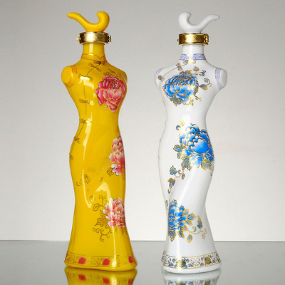 Botellas únicas de vidrio de vino con material de vidrio de bebida industrial