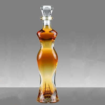Botellas únicas de vidrio de vino con material de vidrio de bebida industrial
