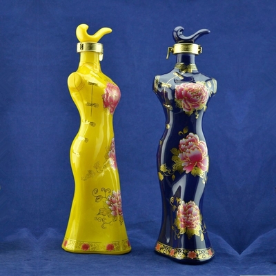 Botellas únicas de vidrio de vino con material de vidrio de bebida industrial