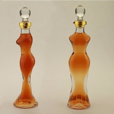Botellas únicas de vidrio de vino con material de vidrio de bebida industrial