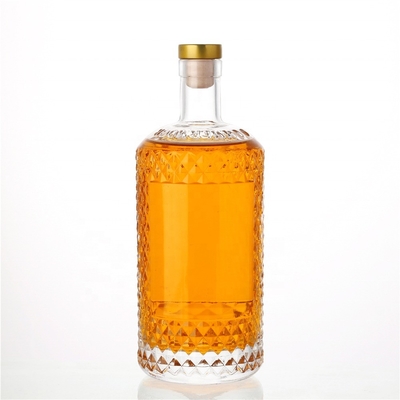Material de base Vidrio de cristal 500 ml 700 ml Botella de vino de vodka vacía con tapones