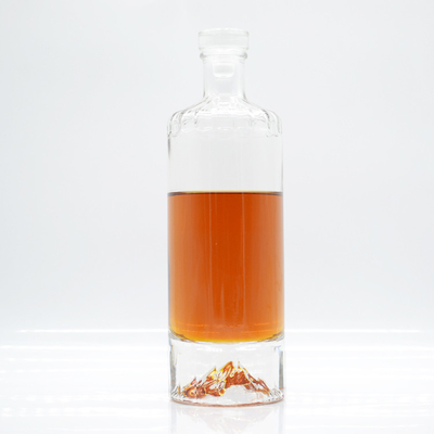 Super Flint Glass 700ml Gin negro Matte Whiskey bebidas alcohólicas botellas de licor para su