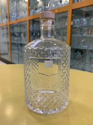 Material de base Vidrio de cristal 500 ml 700 ml Botella de vino de vodka vacía con tapones