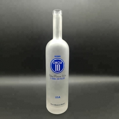 Botellas de vidrio transparente de 750 ml personalizadas para sellar el alcohol Tipo de corcho