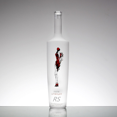 Botellas de vidrio transparente de 750 ml personalizadas para sellar el alcohol Tipo de corcho