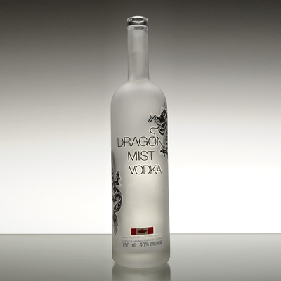 Cuerpo de vidrio cilindro vacío 750 ml whisky vodka botella de licor helado 700 ml 500 ml