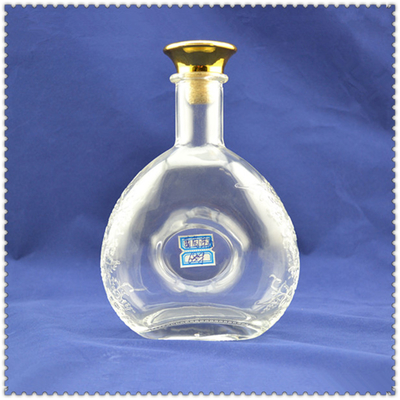 Materiales industriales de vidrio de súper sílex 500 ml Botella XO para bebidas Liquor Vino whisky