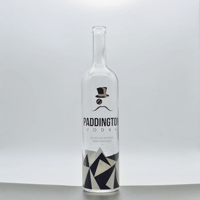 Logotipo del cliente aceptable 750 ml Liquor al por mayor Gin Precios Botella de vidrio para bebida cuadrada
