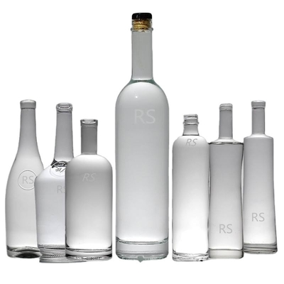 Vidrio vacío de ron Gin Whisky Vodka Super Flint Botellas mejor para el ron 500ml 750ml Capacidad