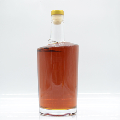 Material del cuello Botella de vidrio de super sílex para embalajes personalizados de licores y bebidas espirituosas