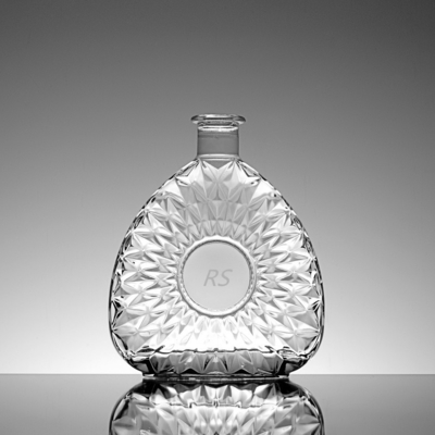 Botellas de vidrio transparente congelado con tapas de tornillo para vino y brandy de color pintado OEM