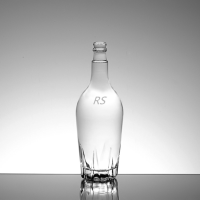 Botellas de vidrio transparente congelado con tapas de tornillo para vino y brandy de color pintado OEM
