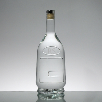Botellas de vidrio transparente congelado con tapas de tornillo para vino y brandy de color pintado OEM