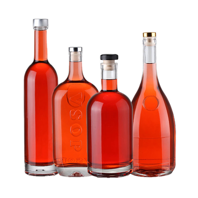 Materiales de vidrio Super Flint Botellas de licor vacías de 750 ml para licor Tipo de sellado de corcho