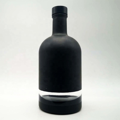 Botella de vidrio de súper sílex para brandy de corcho de alta transparencia Tipo de sellado directo